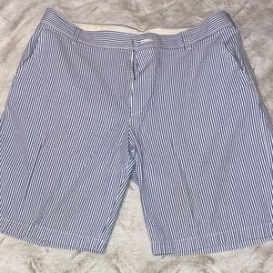 Men's  Seersucker Blue & White Shorts